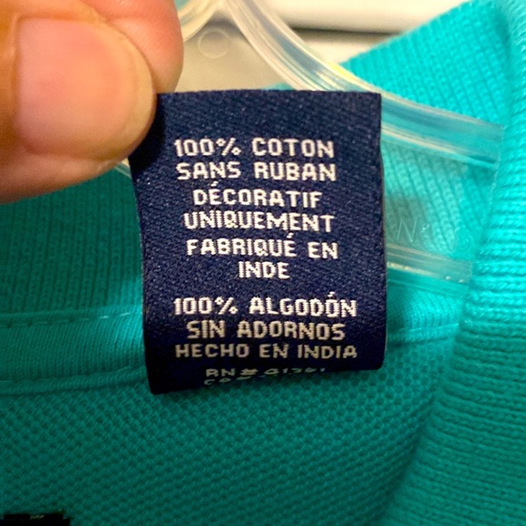 NWOT Mens Big & Tall Chaps Polo Shirt. Sz. 2XLT, Teal - Picture 5 of 7